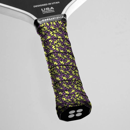 Purple Yellow Lightning Print - Custom Grips